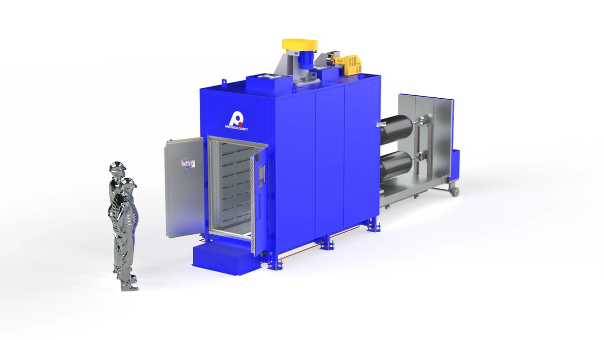 Specialized COPV Curing Oven with Motorized Rotating Cart System
