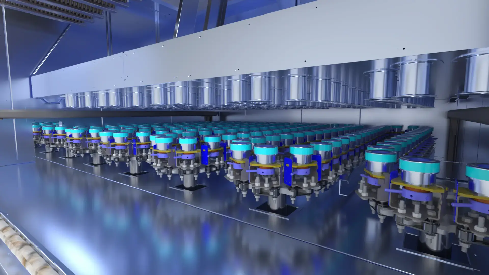 Precision Quincy airbag cap foil-sealing thermal processing system.