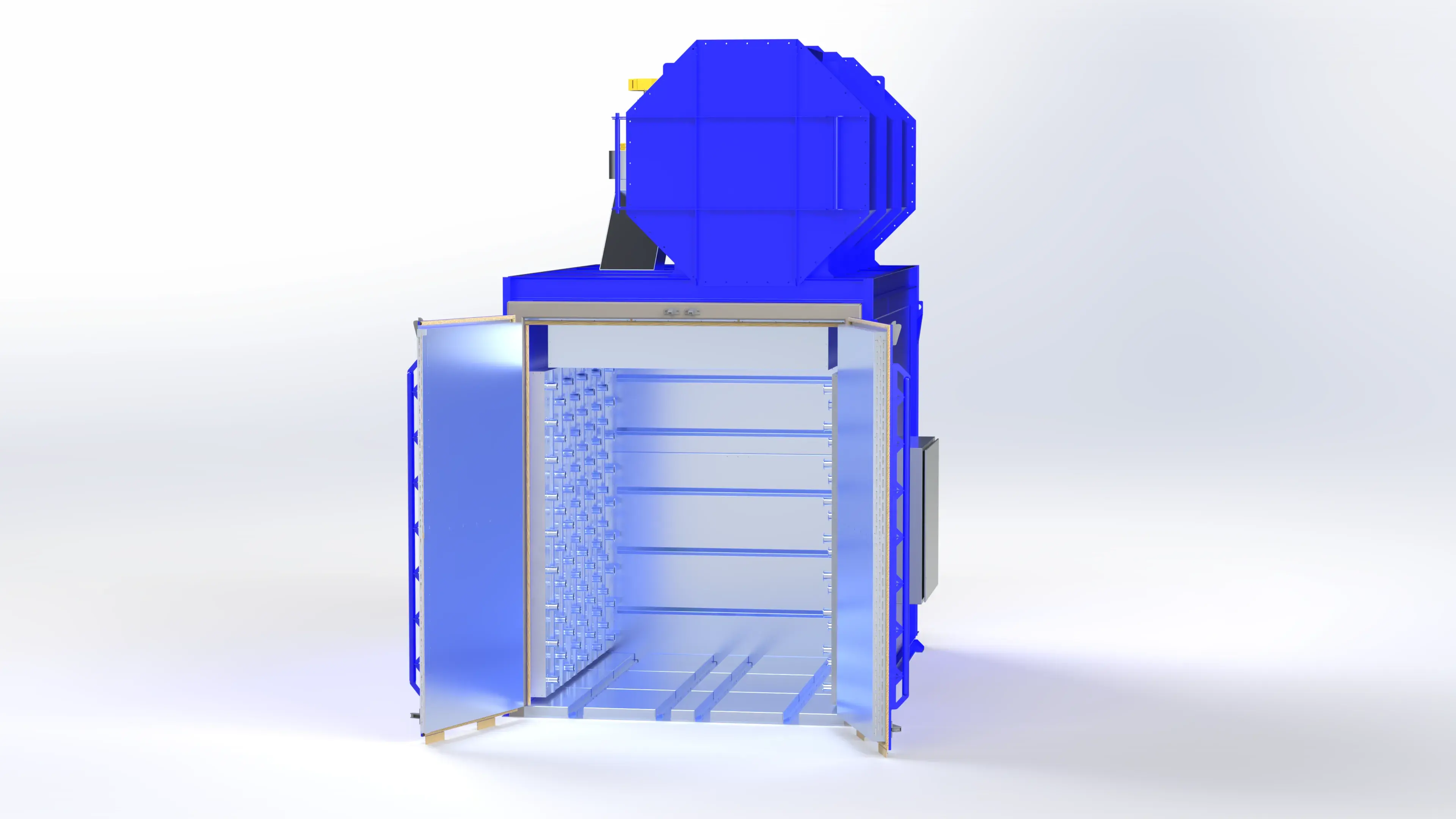 Natural Gas Heated Walk In Oven with Integral Thermal Oxidizer