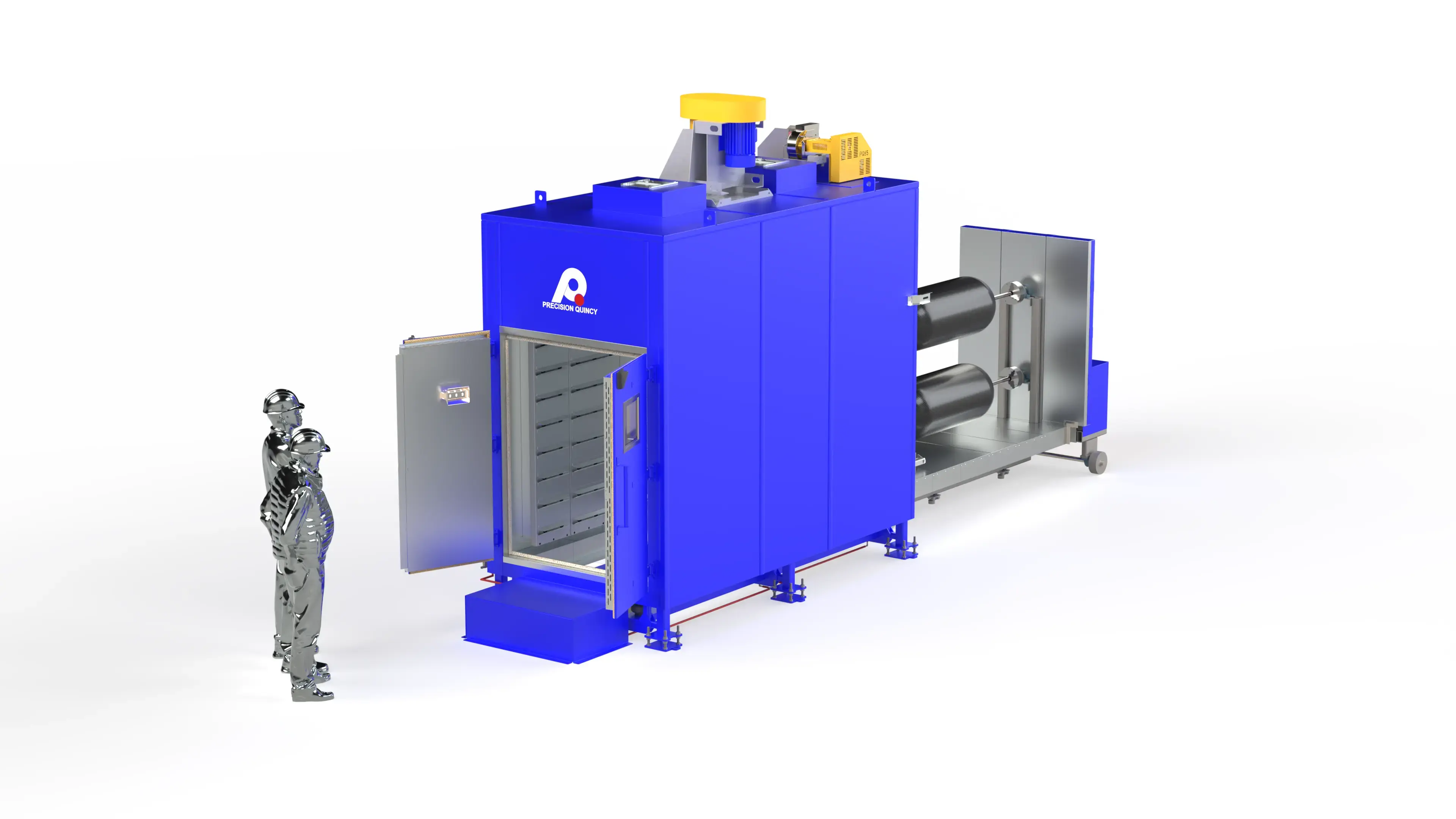Specialized COPV Curing Oven with Motorized Rotating Cart System